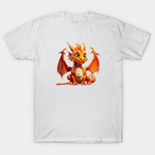 Adorable Orange Dragon T-Shirt